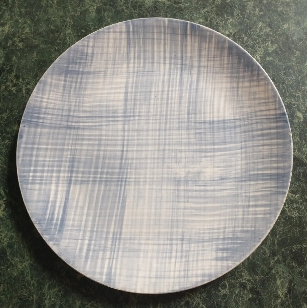 Vintage Blue Ridge y9.5" Dinner Plate Blue & White  *SPIDERWEB*
